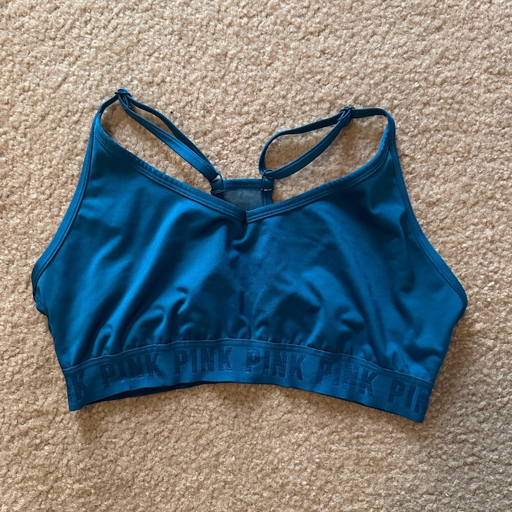 PINK Victoria's Secret Blue Sports Bra
